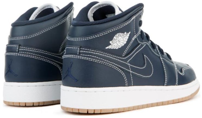 (小童款) Air Jordan 1 中帮复刻 '深蓝' 554725-402 Purchase (小童款) Air Jordan 1 中帮复刻 '深蓝' 554725-402