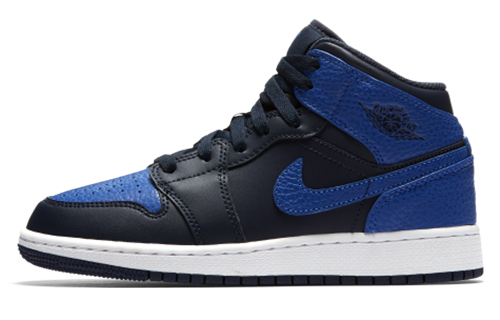 Buy (Grade School) Air Jordan 1 Retro Mid '深藍皇家藍' 554725-412