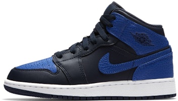 (Grade School) Air Jordan 1 Retro Mid 'Obsidian Royal' 554725-412 (Grade School) Air Jordan 1 Retro Mid 'Obsidian Royal' 554725-412