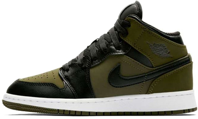 (Kanak-Kanak Sekolah) Air Jordan 1 Retro Mid 'Olive Canvas' 554725-301 Buy (Kanak-Kanak Sekolah) Air Jordan 1 Retro Mid 'Olive Canvas' 554725-301