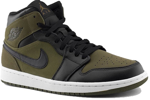 (Kanak-Kanak Sekolah) Air Jordan 1 Retro Mid 'Olive Canvas' 554725-301 Order (Kanak-Kanak Sekolah) Air Jordan 1 Retro Mid 'Olive Canvas' 554725-301