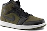 Order (Kanak-Kanak Sekolah) Air Jordan 1 Retro Mid 'Olive Canvas' 554725-301
