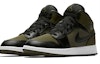 Lookbook (Kanak-Kanak Sekolah) Air Jordan 1 Retro Mid 'Olive Canvas' 554725-301