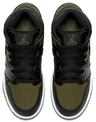 (Kanak-Kanak Sekolah) Air Jordan 1 Retro Mid 'Olive Canvas' 554725-301 Shop (Kanak-Kanak Sekolah) Air Jordan 1 Retro Mid 'Olive Canvas' 554725-301