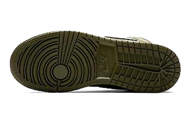 Purchase (Kanak-Kanak Sekolah) Air Jordan 1 Retro Mid 'Olive Canvas' 554725-301