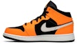 Lookbook (Kanak-Kanak) Air Jordan 1 Retro Mid 'Oren Hitam' 554725-062
