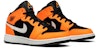 (Kanak-Kanak) Air Jordan 1 Retro Mid 'Oren Hitam' 554725-062