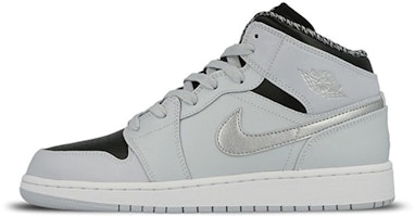 (Grade School) Air Jordan 1 Retro Mid 'Pure Platinum' 554725-032 (Grade School) Air Jordan 1 Retro Mid 'Pure Platinum' 554725-032
