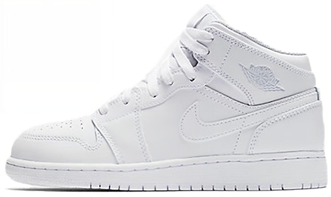 (A Junior) Air Jordan 1 Retro Mid 'Platino Puro' 554725-109 Buy (A Junior) Air Jordan 1 Retro Mid 'Platino Puro' 554725-109