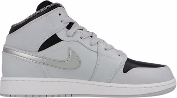 (Grade School) Air Jordan 1 Retro Mid 'Pure Platinum' 554725-032 (Grade School) Air Jordan 1 Retro Mid 'Pure Platinum' 554725-032