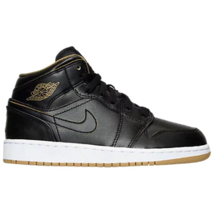 (GS) Jordan 1 Retro Mid 'Royalty Black' 圖 2