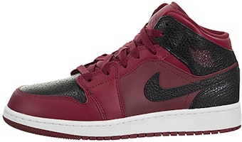 (Grade School) Air Jordan 1 Retro Mid 'Team Red Black' 554725-601 (Grade School) Air Jordan 1 Retro Mid 'Team Red Black' 554725-601