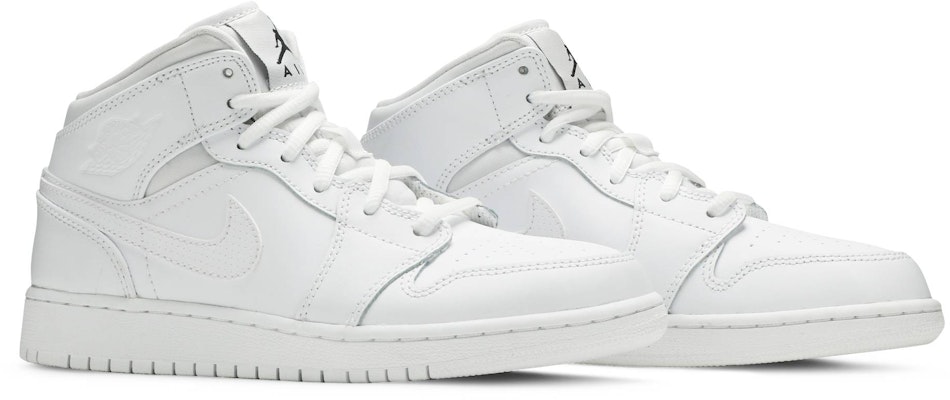 (小學) Air Jordan 1 復刻中筒 '白色' 554725-110 Cheap (小學) Air Jordan 1 復刻中筒 '白色' 554725-110