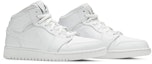 Cheap (Grade School) Air Jordan 1 Retro Mid 'White' 554725-110