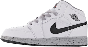 (Grade School) Air Jordan 1 Retro Mid 'White Cement' 554725-115 (Grade School) Air Jordan 1 Retro Mid 'White Cement' 554725-115