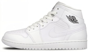 (Grade School) Air Jordan 1 Retro Mid 'White Cool Grey' 554725-102 (Grade School) Air Jordan 1 Retro Mid 'White Cool Grey' 554725-102