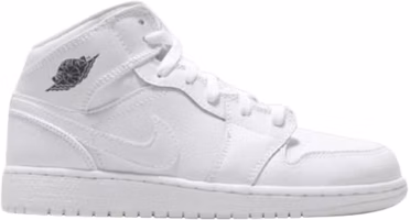 (Grade School) Air Jordan 1 Retro Mid 'White Cool Grey' 554725-120 (Grade School) Air Jordan 1 Retro Mid 'White Cool Grey' 554725-120
