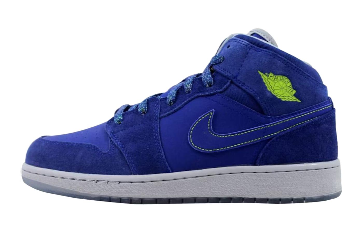 (GS) Jordan 1 Retro Mid GG 'Deep Royal Blue'