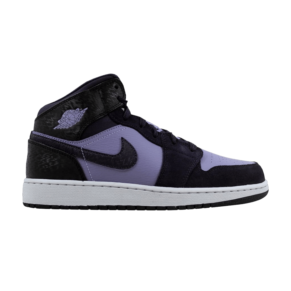 Buy (小學) Air Jordan 1 復刻中幫 GG '鐵紫' 555112-508
