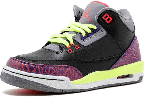 (Anak-anak) Air Jordan 3 Retro 'Hitam Atomic Merah' 441140-039 Order (Anak-anak) Air Jordan 3 Retro 'Hitam Atomic Merah' 441140-039