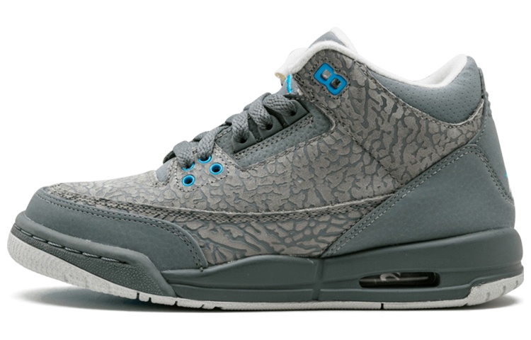 (Grade School) Air Jordan 3 Retro 'Cool Grey Blue Glow' 441140-015