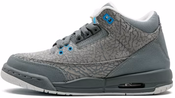 (Grade School) Air Jordan 3 Retro 'Cool Grey Blue Glow' 441140-015 (Grade School) Air Jordan 3 Retro 'Cool Grey Blue Glow' 441140-015