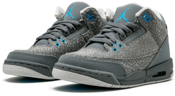 (Sekolah Dasar) Air Jordan 3 Retro 'Cool Grey Blue Glow' 441140-015 Order (Sekolah Dasar) Air Jordan 3 Retro 'Cool Grey Blue Glow' 441140-015