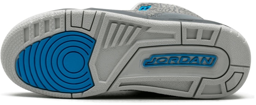 (年級學校) Air Jordan 3 復刻版 'Cool Grey Blue Glow' 441140-015 Shop (年級學校) Air Jordan 3 復刻版 'Cool Grey Blue Glow' 441140-015
