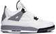 (Kanak-Kanak) Air Jordan 4 Retro 2012 'White Cement' 408452-103