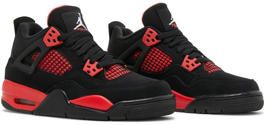 (Grade School) Air Jordan 4 Retro 'Red Thunder' 408452-016 Cheap (Grade School) Air Jordan 4 Retro 'Red Thunder' 408452-016