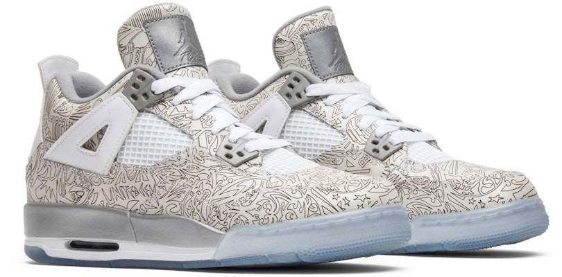 (大童款) Air Jordan 4 复刻BG '30周年激光' 705334-105 Cheap (大童款) Air Jordan 4 复刻BG '30周年激光' 705334-105