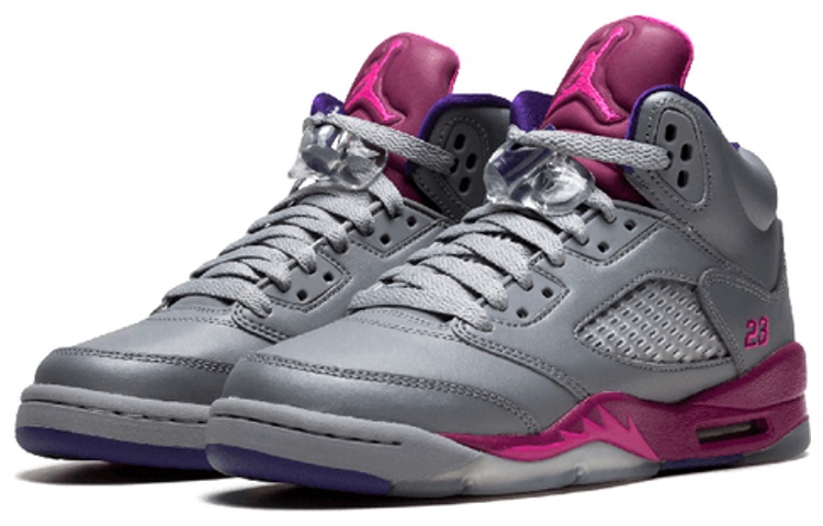 Order (Kanak-Kanak) Air Jordan 5 Retro 'Cement Grey Pink' Kelabu Simen Merah Jambu 440892-009
