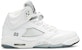 (Kanak-Kanak) Air Jordan 5 Retro BG 'Metallic Putih' 440888-130