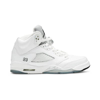 (GS) Jordan 5 Retro BG 'Metallic White'