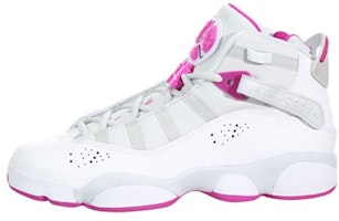 (Grade School) Air Jordan 6 Rings 'Platinum Fuchsia' 323399-011 (Grade School) Air Jordan 6 Rings 'Platinum Fuchsia' 323399-011