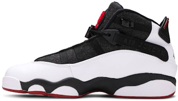 (Kanak-Kanak Sekolah) Air Jordan 6 Rings BG 'Hitam Putih Merah Gym' 323419-012 Lookbook (Kanak-Kanak Sekolah) Air Jordan 6 Rings BG 'Hitam Putih Merah Gym' 323419-012