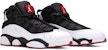 (Kanak-Kanak Sekolah) Air Jordan 6 Rings BG 'Hitam Putih Merah Gym' 323419-012