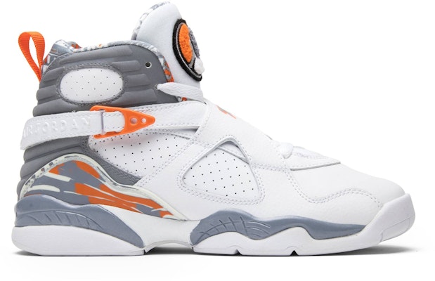 Jordan 8 deals white and orange