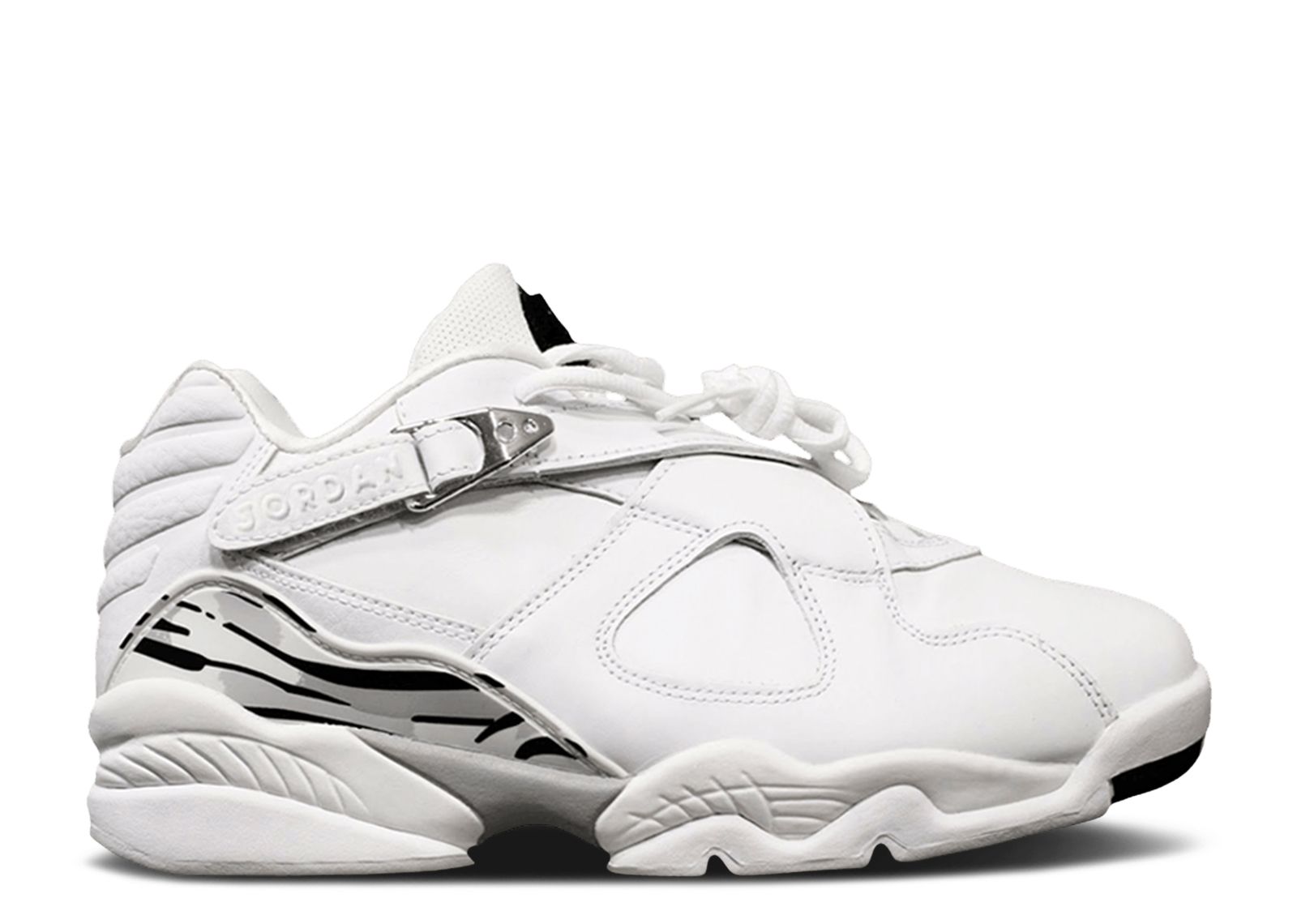 (Grade School) Air Jordan 8 Retro Low 'White Metallic Silver' 2003 306367-101