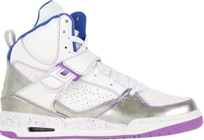 (Grade School) Air Jordan Flight 45 High 'White Wicked Purple' 384520-151 (Grade School) Air Jordan Flight 45 High 'White Wicked Purple' 384520-151