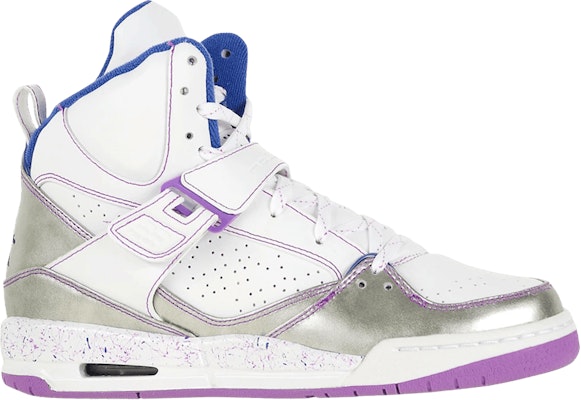 (Grade School) Air Jordan Flight 45 High 'White Wicked Purple' 384520-151 Buy (Grade School) Air Jordan Flight 45 High 'White Wicked Purple' 384520-151