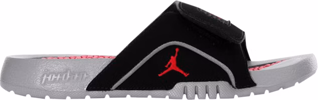 (Grade School) Air Jordan Hydro 4 Retro Slide 'Black Cement Grey' 532226-006 (Grade School) Air Jordan Hydro 4 Retro Slide 'Black Cement Grey' 532226-006