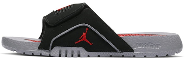 (Grade School) Air Jordan Hydro 4 Retro Slide 'Black Cement Grey' 532226-006 (Grade School) Air Jordan Hydro 4 Retro Slide 'Black Cement Grey' 532226-006