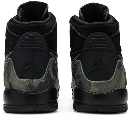 Grade School Air Jordan Legacy 312 Black Camo Green AT4040 003