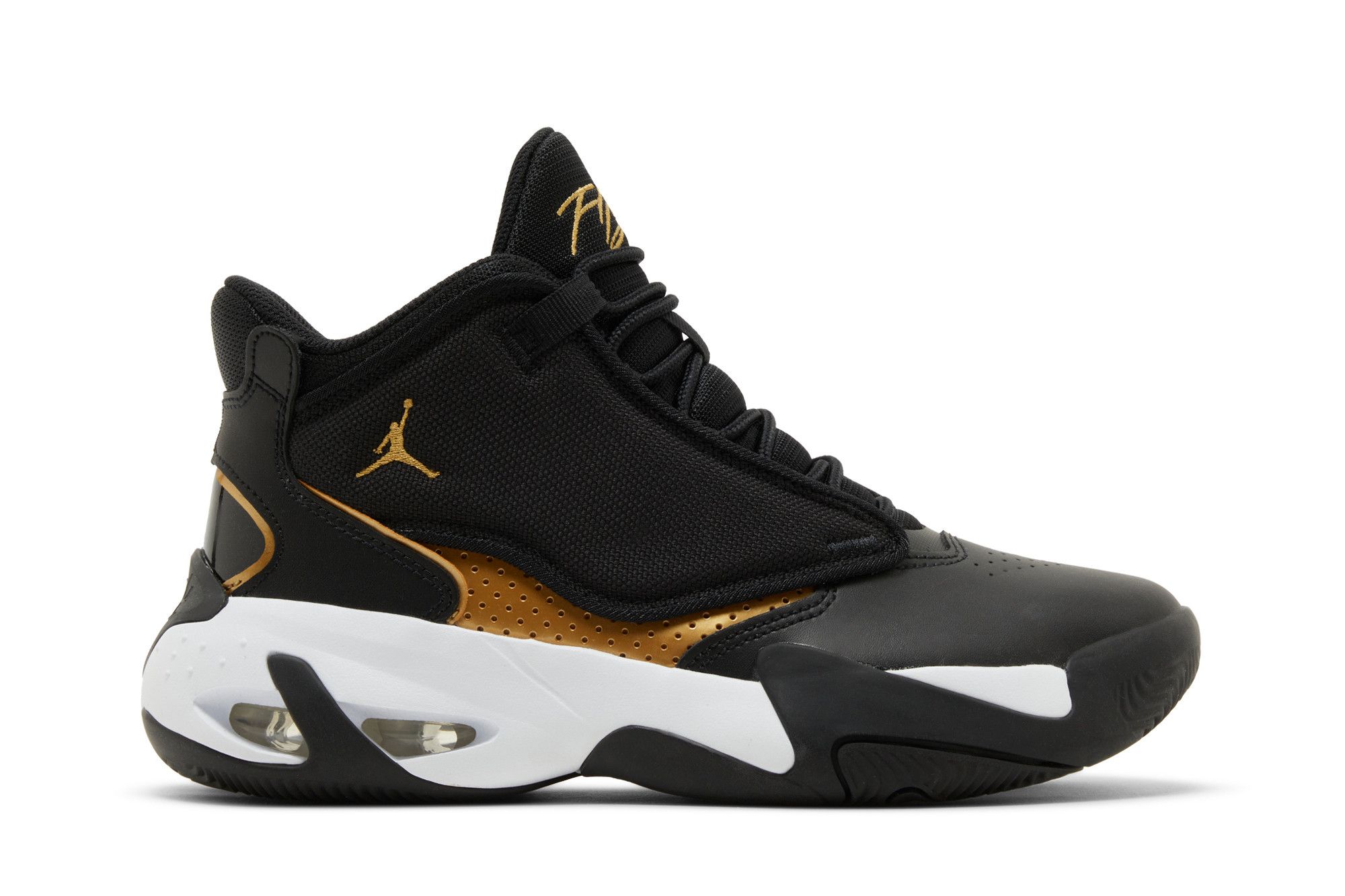 (Grade School) Air Jordan Max Aura 4 'Black Metallic Gold' DQ8404-071