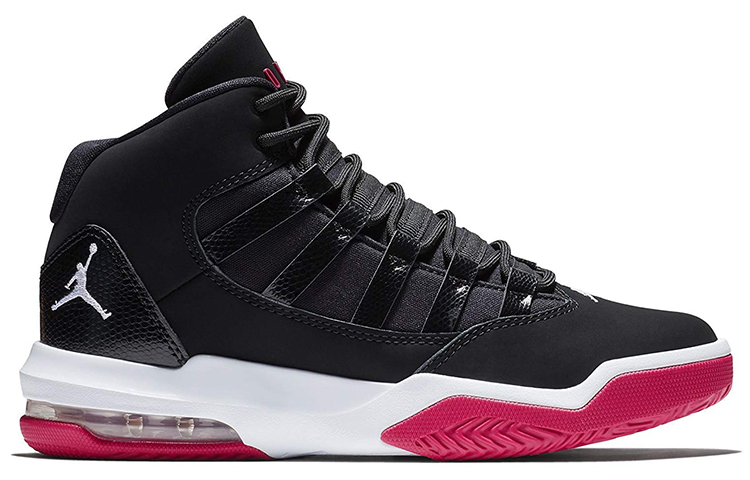 Order (Grade School) Air Jordan Max Aura 'Hitam Rush Merah Jambu' AQ9249-006