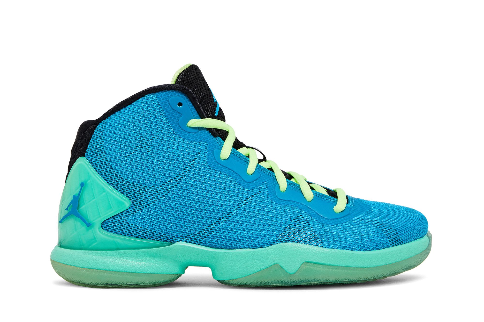 (Grade School) Air Jordan Super.Fly 4 BG 'Blue Lagoon Green Glow' 768930-404