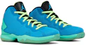 Cheap (Grade School) Air Jordan Super.Fly 4 BG ''Blu Lagoon Green Glow'' 768930-404
