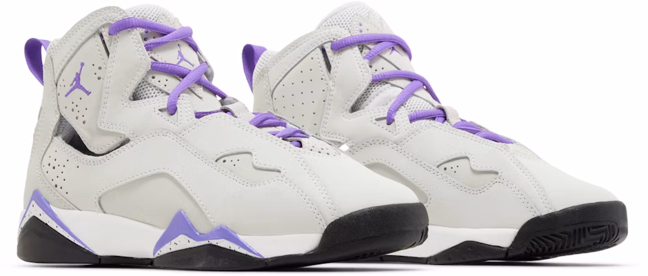 (Grade School) Air Jordan True Flight 'Base Grey Purple Venom' 343795-052 Cheap (Grade School) Air Jordan True Flight 'Base Grey Purple Venom' 343795-052