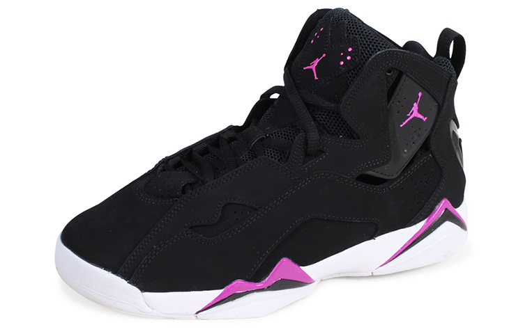 Lookbook (大童款) Air Jordan True Flight '黑色紫红' 运动鞋 342774-001
